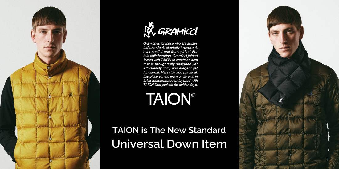 TAION IS NEW STANDARD UNIVERSALITY DOWN ITEM | GRAMICCI（グラミチ ...