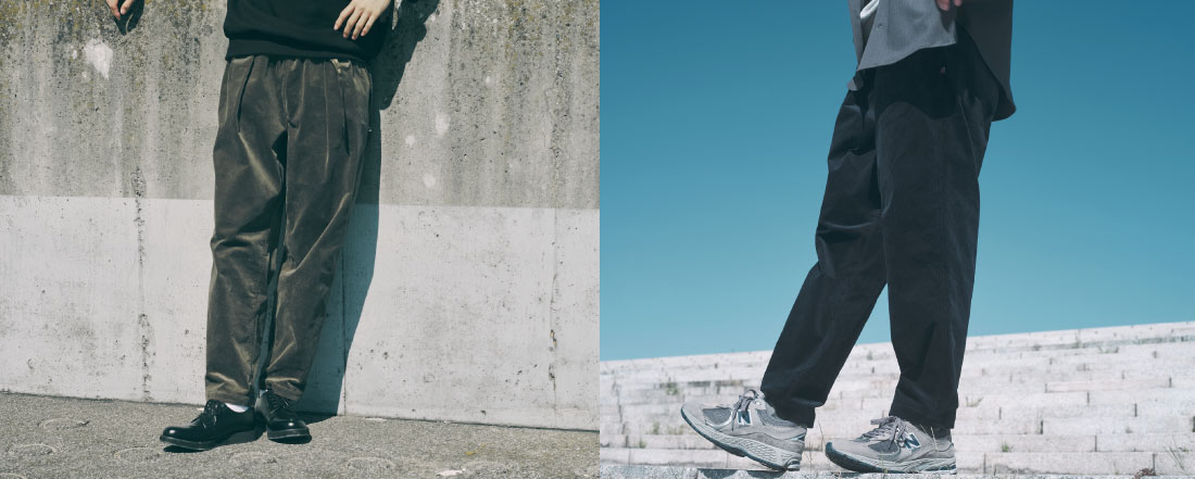 素材は綿９８ポリウレタン２is-ness×Gramicci 【Corduroy wide pants】L